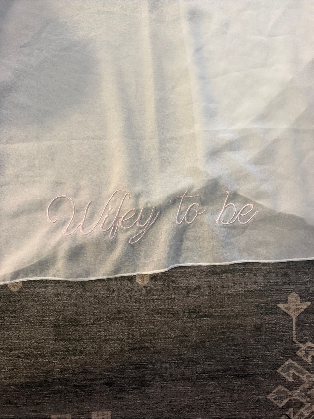 Wifey to Be Embroidered Sarong Swim Cover up